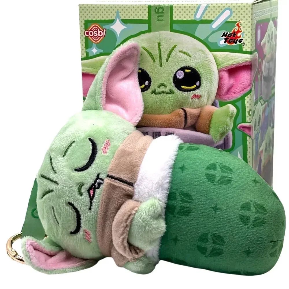 Disney x Star Wars x Cosbi Mandalorian & Grogu Plush Key/Charm, Sleeping, New